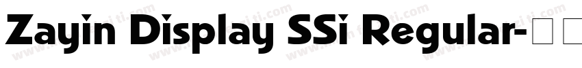 Zayin Display SSi Regular字体转换